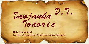 Damjanka Todorić vizit kartica
